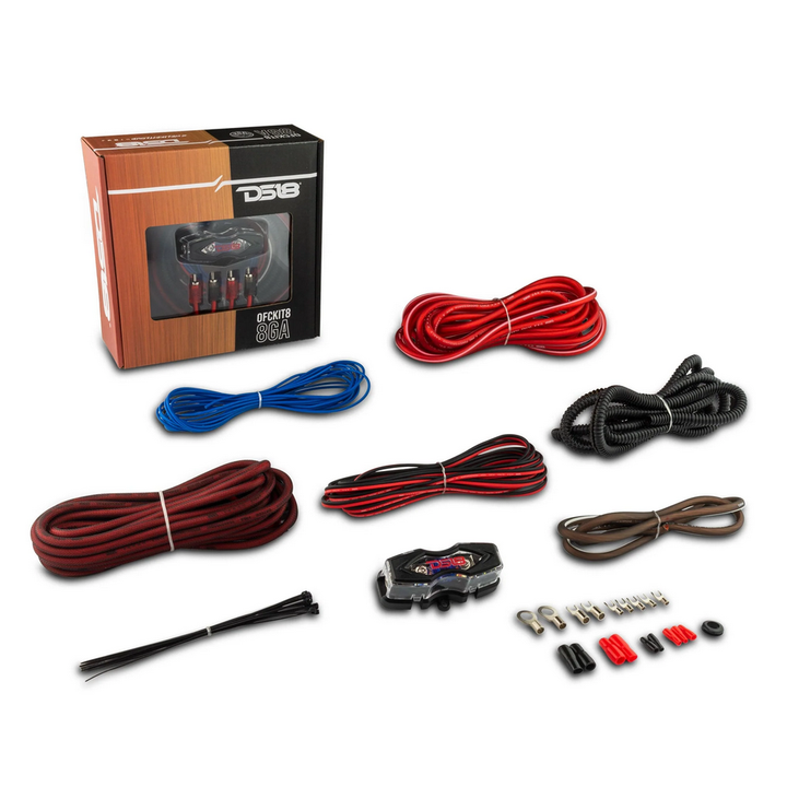DS18 OFCKIT8 8 Gauge Amplifier Wiring Kit - OFC Copper Wire