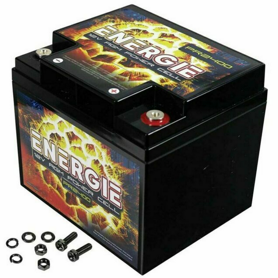 Energie PR2400 Batería de audio para automóvil AGM de 12 voltios - 2400 vatios Rms | 50Ah