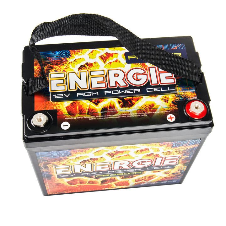 Energie PR2800R Batería de audio para automóvil AGM de 12 voltios - 2800 vatios Rms | 55Ah