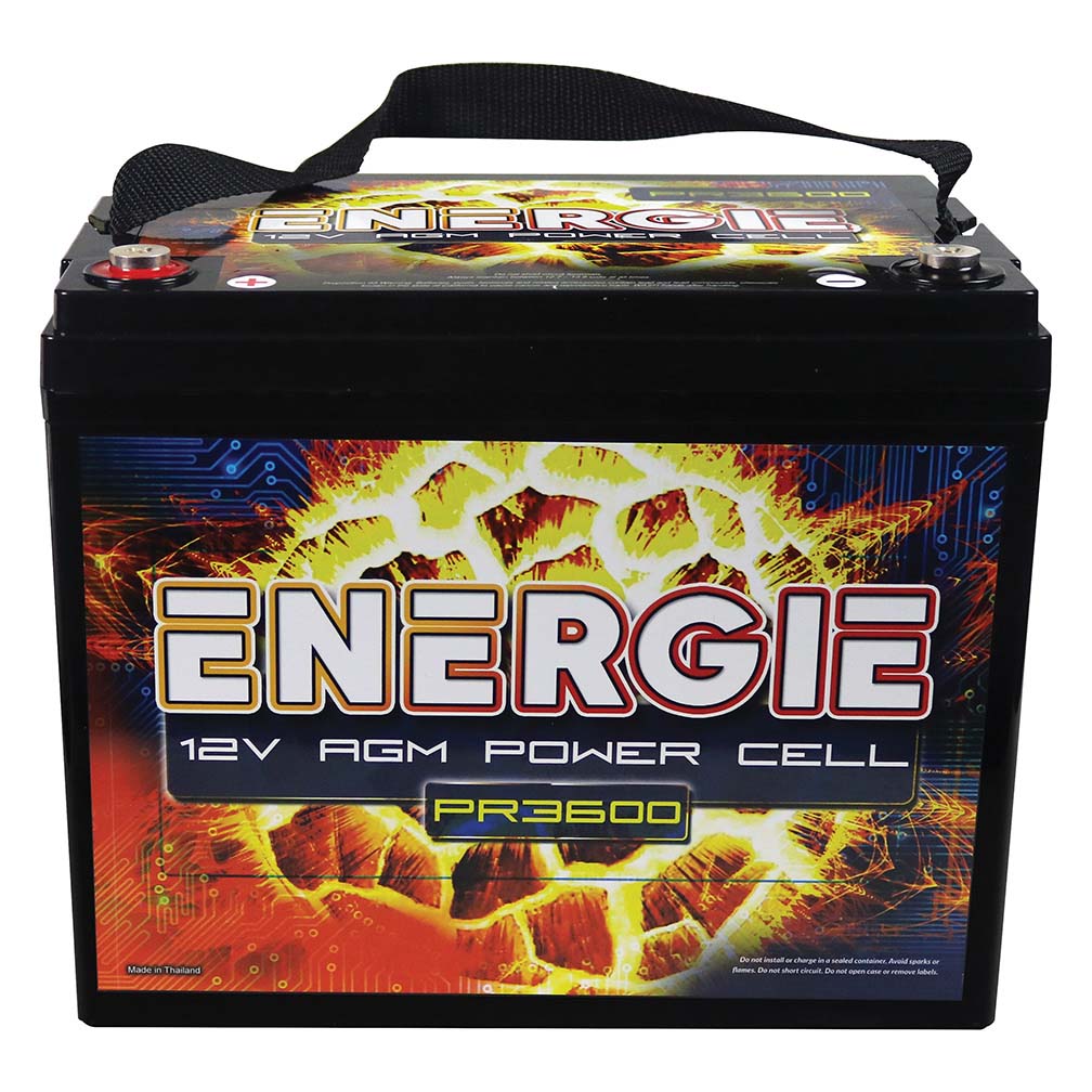 Energie PR3600 Batería de audio para automóvil AGM de 12 voltios - 3600 vatios Rms | 75Ah