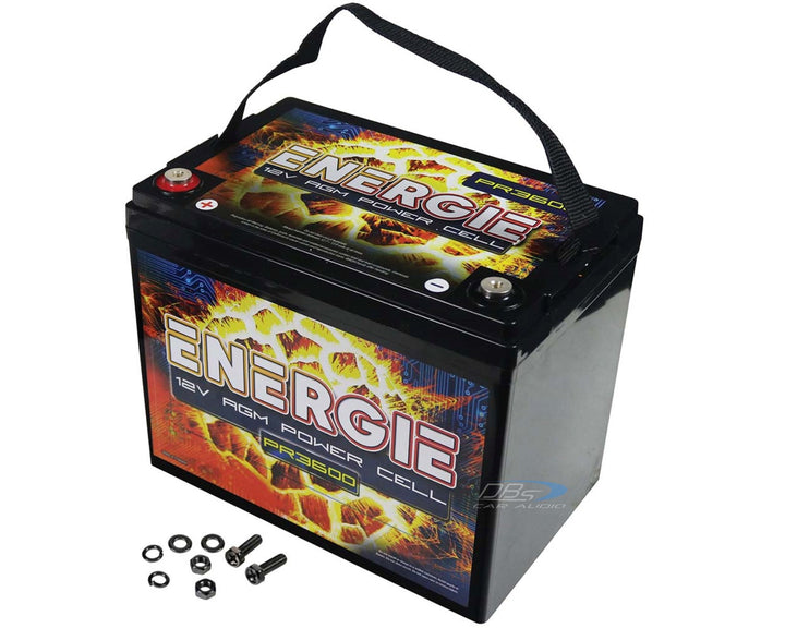 Energie PR3600 Batería de audio para automóvil AGM de 12 voltios - 3600 vatios Rms | 75Ah