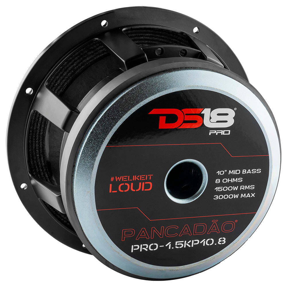 DS18 PRO-1.5KP10.8 Altavoz de medios graves de 10" con tapa antipolvo clásica y bobina móvil de 3" - 1500 vatios Rms 8 ohmios