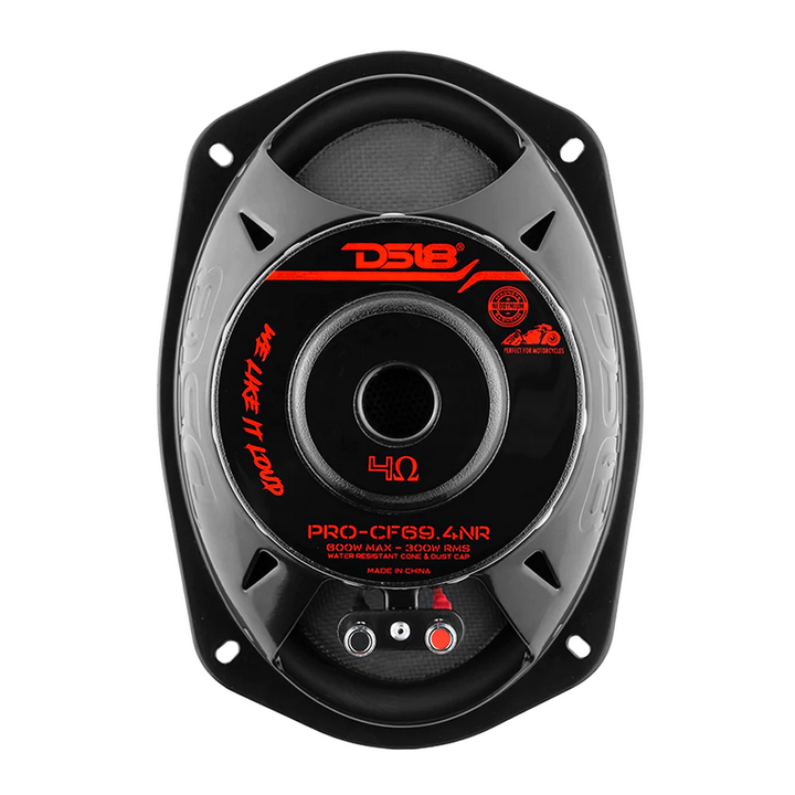 DS18 PRO-CF69.4NR Altavoz de medios graves de neodimio de 6x9" con cono de fibra de carbono y bobina móvil de 2" - 300 vatios Rms 4 ohmios