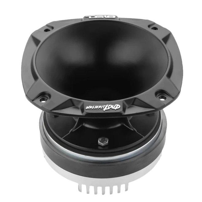DS18 PRO-DKH1S Compression Driver with Aluminum Horn and 2" Titanium Voice Coil - 320 Watts Rms 8-ohm