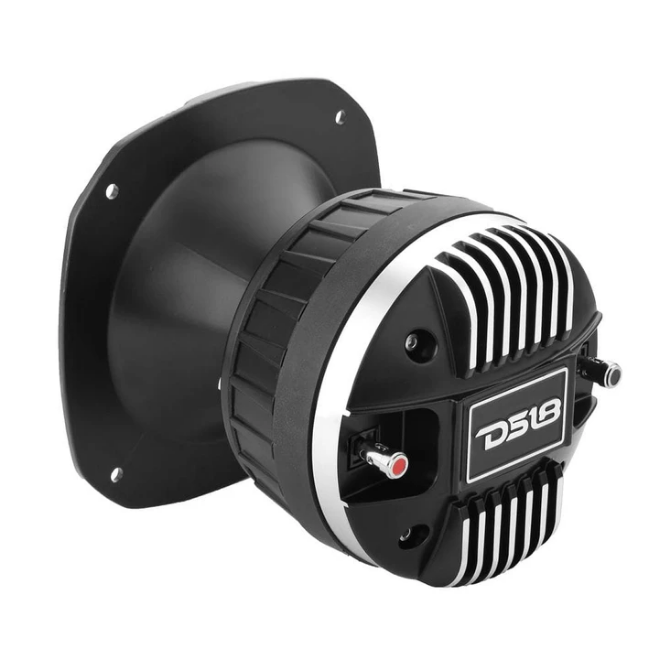 DS18 PRO-DKH1XS Compression Driver with Aluminum Horn and 2" Titanium Voice Coil - 320 Watts Rms 8-ohm