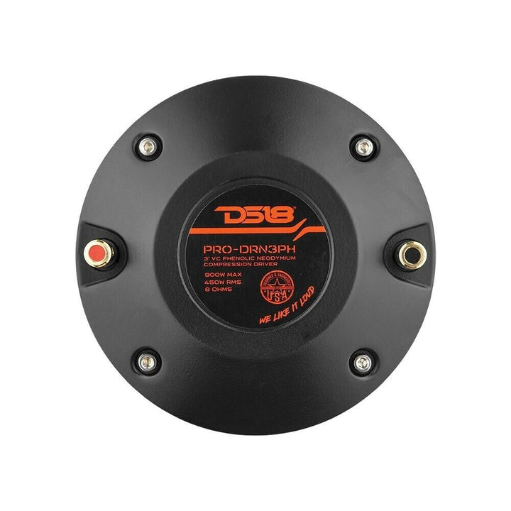 Controlador de compresión de neodimio atornillable DS18 PRO-DRN3PH con bobina móvil fenólica de 3" - 450 vatios Rms 8 ohmios