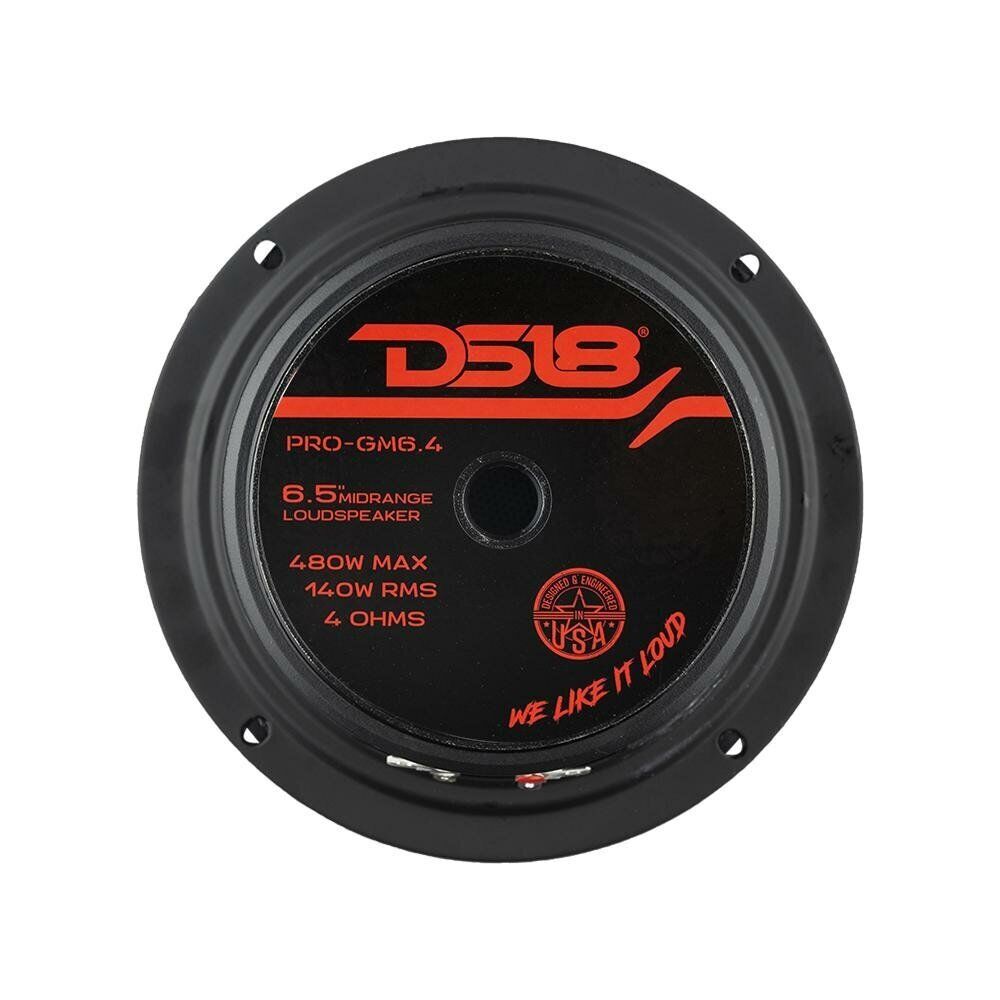 DS18 PRO-GM6.4 Altavoz de rango medio de 6,5" con tapa antipolvo clásica y bobina móvil de 1,5" - 140 vatios Rms 4 ohmios
