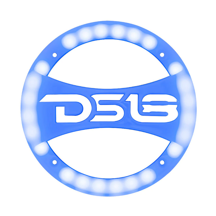 DS18 PRO-GRILL10LGO Universal 10" Plastic Speaker Grill Protective Covers with DS18 Logo and RGB LED Lights
