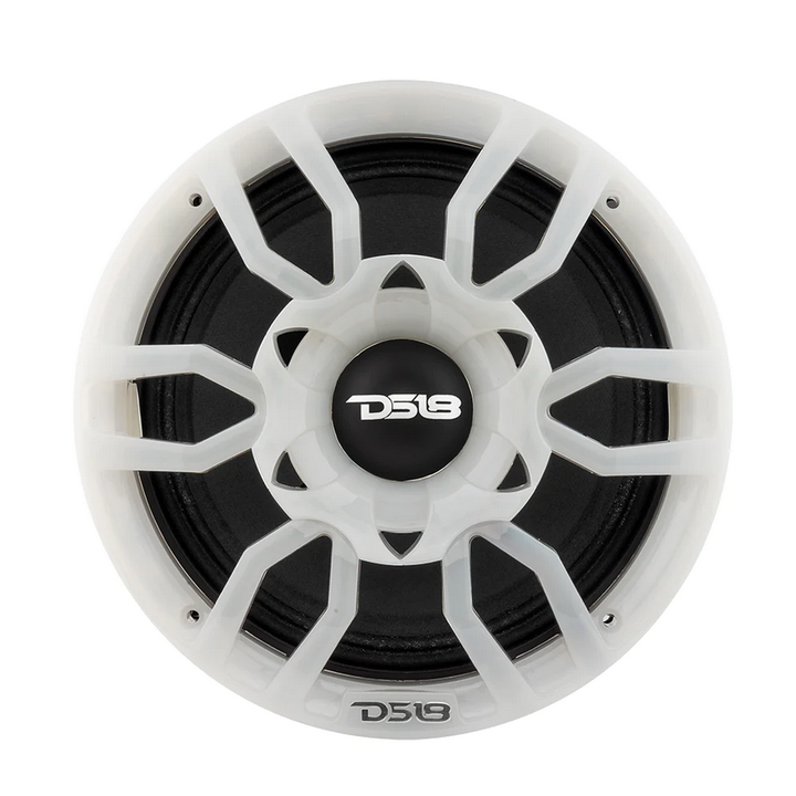 DS18 PRO-GRILL8RGB Cubiertas protectoras universales de plástico para parrilla de altavoz de 8" con luces LED RGB incorporadas