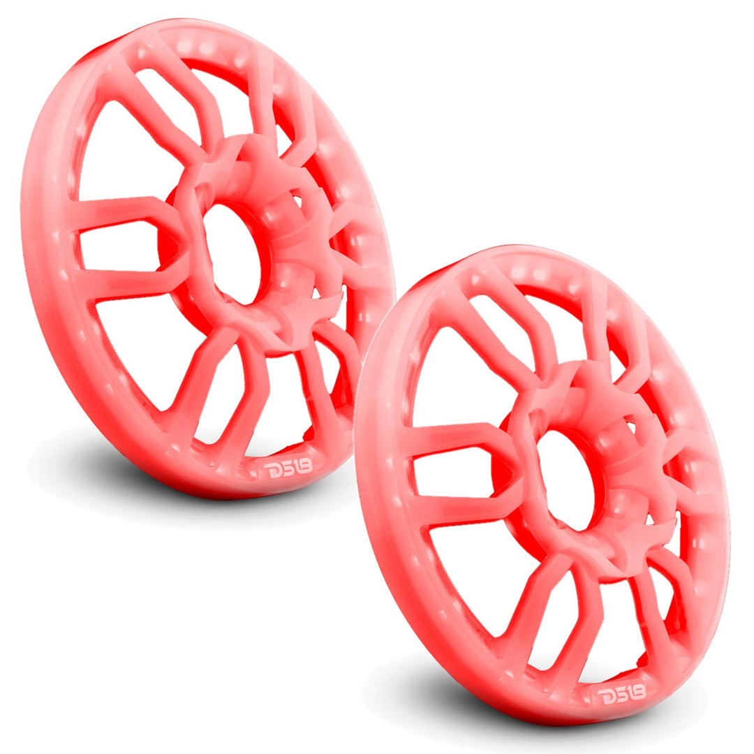 DS18 PRO-GRILL8RGB Cubiertas protectoras universales de plástico para parrilla de altavoz de 8" con luces LED RGB incorporadas