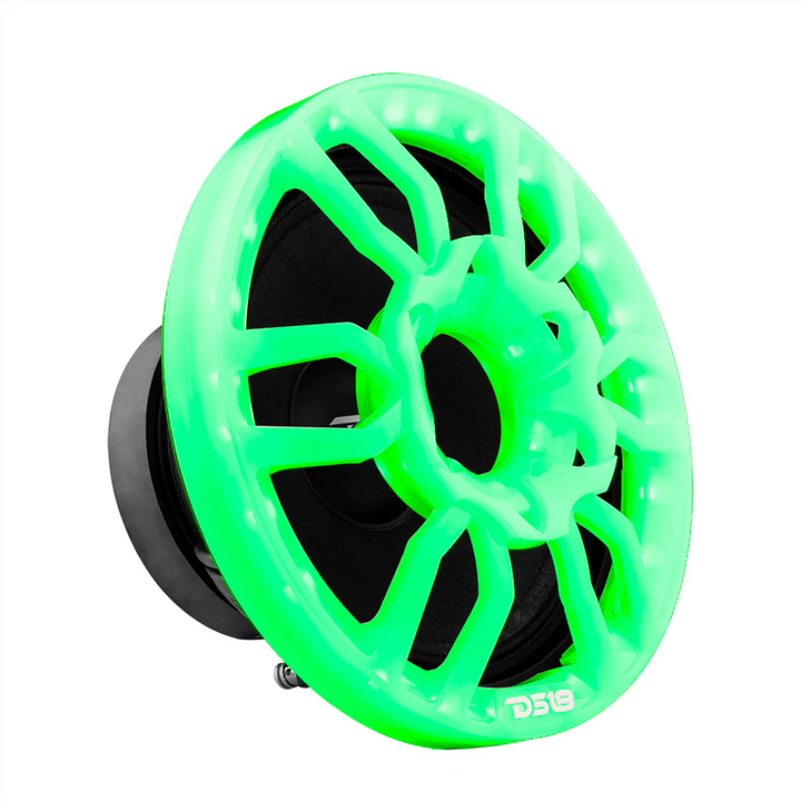 DS18 PRO-GRILL8RGB Cubiertas protectoras universales de plástico para parrilla de altavoz de 8" con luces LED RGB incorporadas