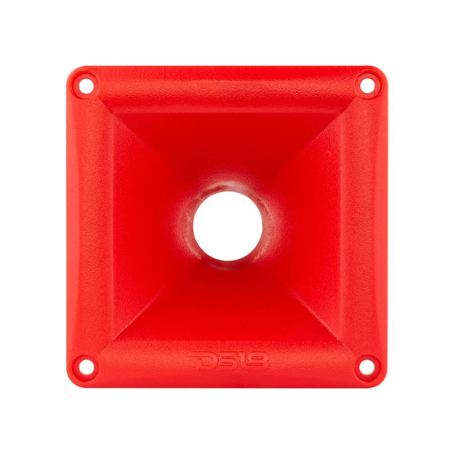 DS18 PRO-H44/RD Bocina atornillable de plástico ABS rojo con garganta de 1" - Profundidad de 2,71"