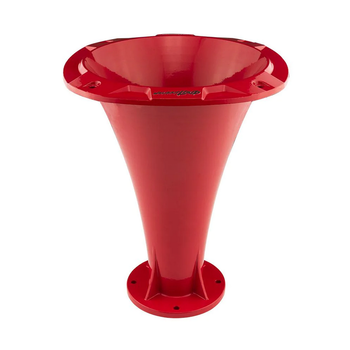 DS18 PRO-HA202/RD Bocina de conductor de aluminio XL atornillable roja con garganta de 2" - Profundidad de 11,25"