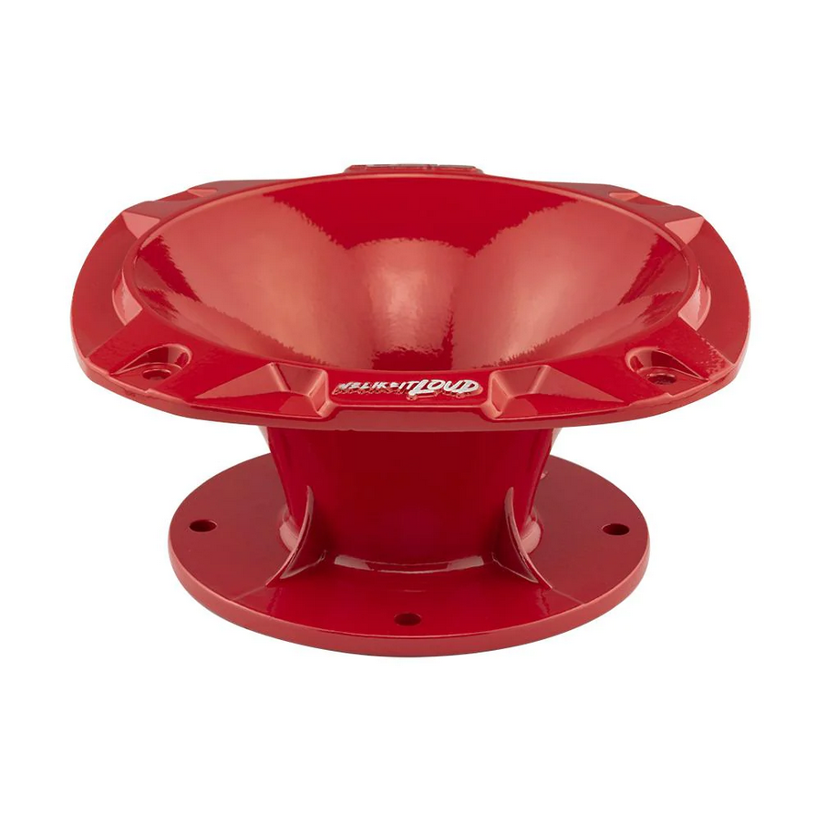 DS18 PRO-HA52/RD Bocina de conductor de aluminio atornillable de montaje superficial rojo con garganta de 2" - Profundidad de 2,6"