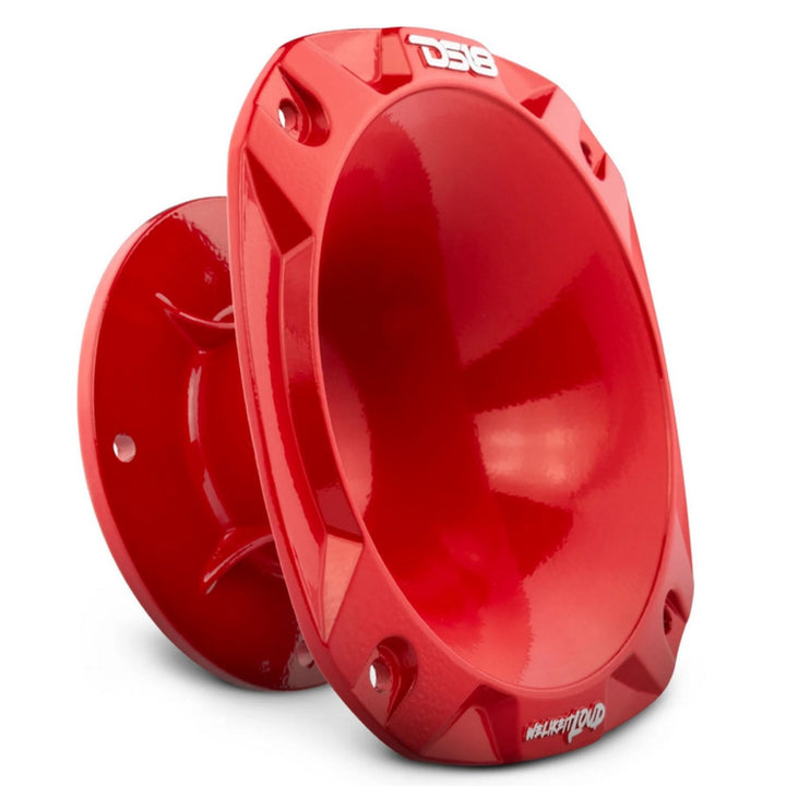 DS18 PRO-HA52/RD Bocina de conductor de aluminio atornillable de montaje superficial rojo con garganta de 2" - Profundidad de 2,6"