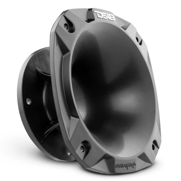 DS18 PRO-HP52/BK Bocina de conductor de plástico atornillada negra con garganta de 2" - Profundidad de 2,6"