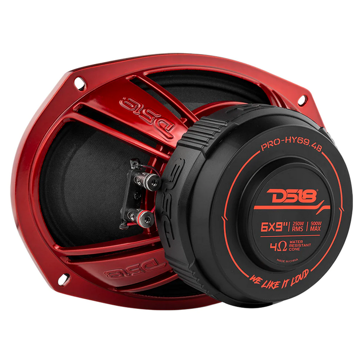 DS18 PRO-HY69.4B 6x9" Full-Range 2-Way Loudspeaker with Built-in Compression Driver - 250 Watts Rms 4-ohm