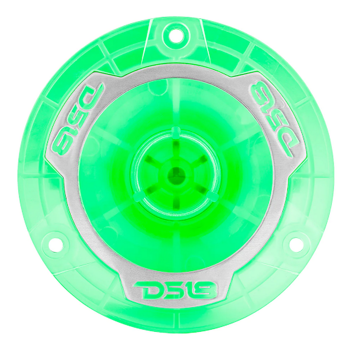 DS18 PRO-TW1L Súper tweeters tipo bala de compresión de 3,8" con bobina móvil de aluminio de 1" y LED RGB - 120 vatios Rms 4 ohmios
