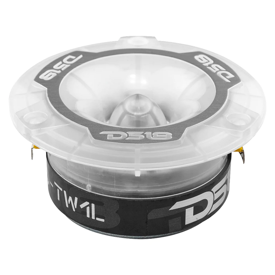 DS18 PRO-TW1L Súper tweeters tipo bala de compresión de 3,8" con bobina móvil de aluminio de 1" y LED RGB - 120 vatios Rms 4 ohmios
