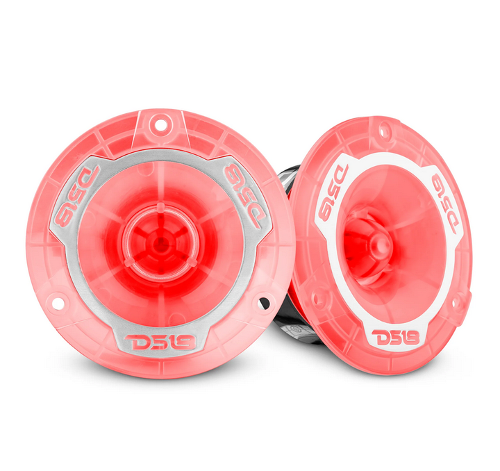 DS18 PRO-TW1L Súper tweeters tipo bala de compresión de 3,8" con bobina móvil de aluminio de 1" y LED RGB - 120 vatios Rms 4 ohmios