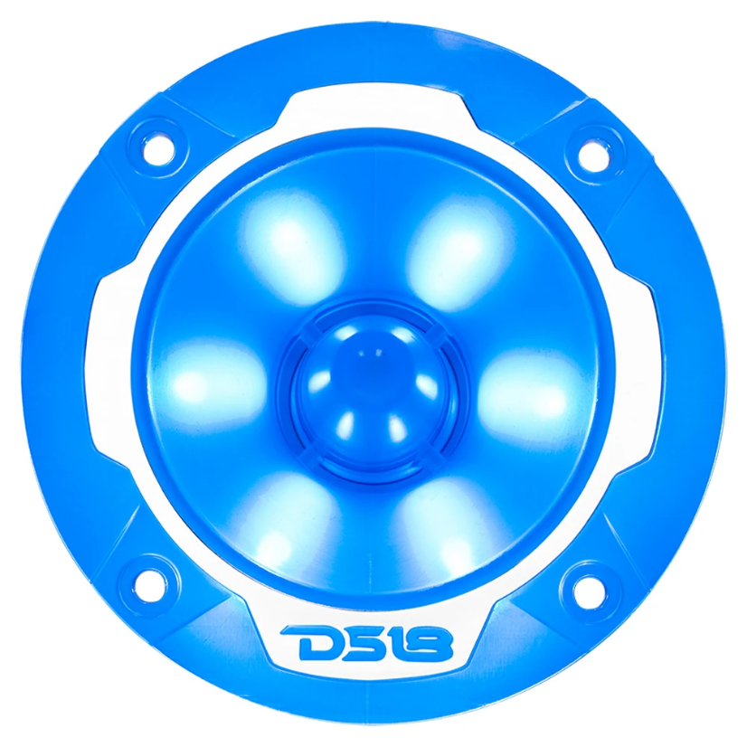 DS18 PRO-TW2L Súper tweeters tipo bala de compresión de 3,8" con bobina móvil de aluminio de 1" y LED RGB - 120 vatios Rms 4 ohmios