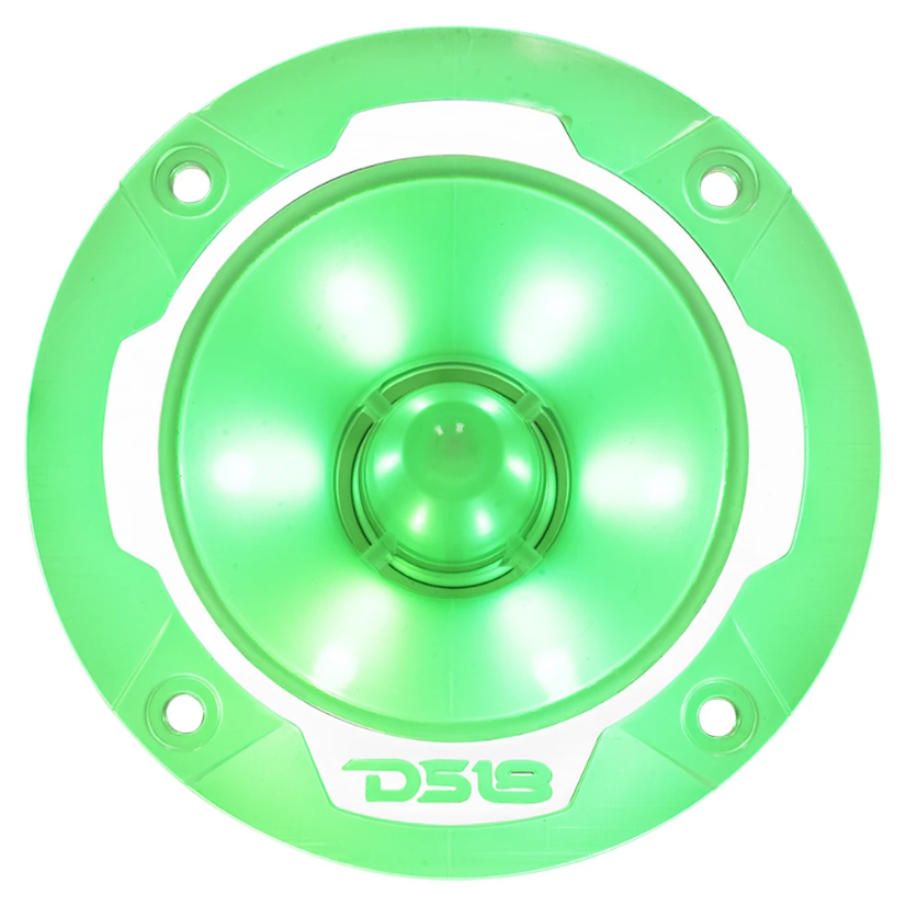 DS18 PRO-TW2L Súper tweeters tipo bala de compresión de 3,8" con bobina móvil de aluminio de 1" y LED RGB - 120 vatios Rms 4 ohmios