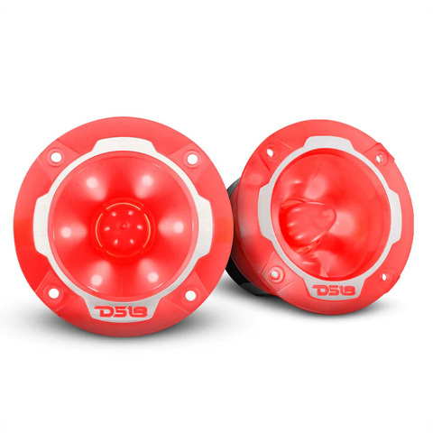 DS18 PRO-TW2L Súper tweeters tipo bala de compresión de 3,8" con bobina móvil de aluminio de 1" y LED RGB - 120 vatios Rms 4 ohmios
