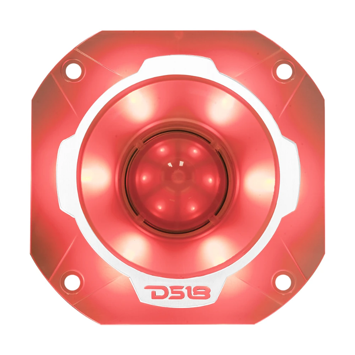 DS18 PRO-TW3L Súper tweeter tipo bala de compresión de 4" con bobina móvil de titanio de 1,5" y LED RGB - 250 vatios Rms 4 ohmios