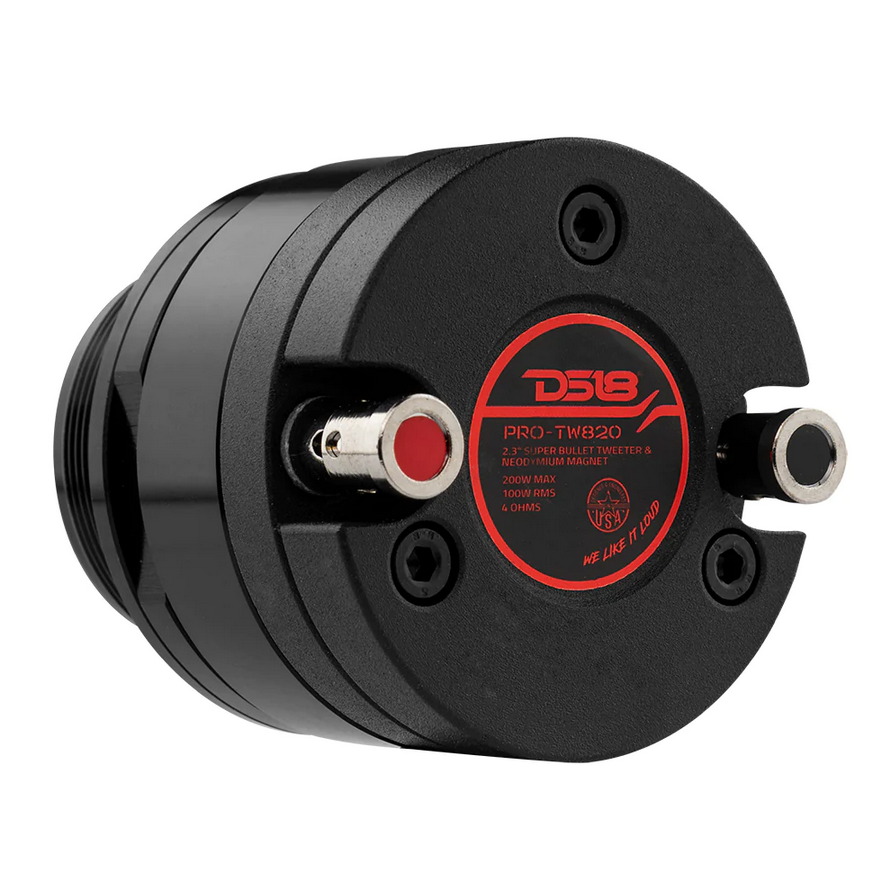 DS18 PRO-TW820 Súper tweeter tipo bala de compresión de neodimio de 2,3" con bobina móvil de titanio de 1" - 100 vatios Rms 4 ohmios