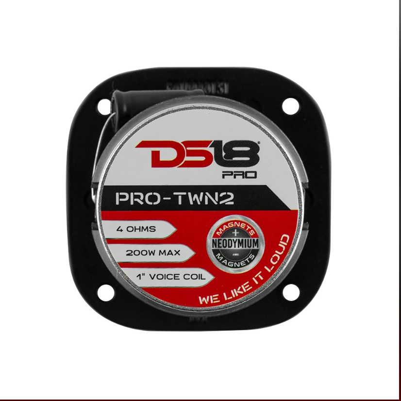 DS18 PRO-TWN2 Súper tweeter tipo bala de compresión de neodimio de 3" con bobina móvil de titanio de 1" - 100 vatios Rms 4 ohmios