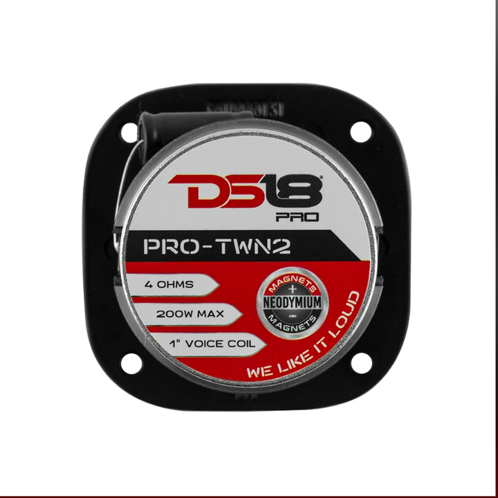 DS18 PRO-TWN2 3" Neodymium Compression Bullet Super Tweeter with 1" Titanium Voice Coil - 100 Watts Rms 4-ohm