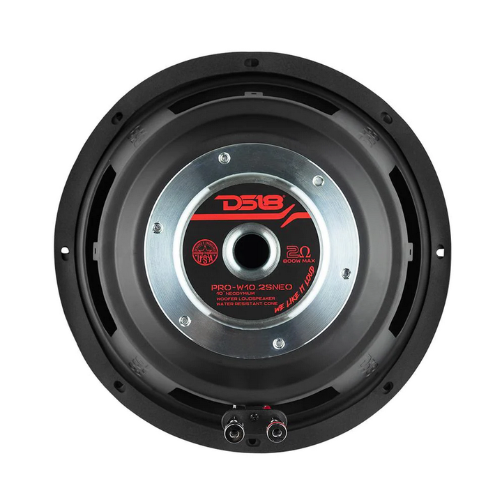 DS18 PRO-W10.2SNEO Woofer de medios graves de neodimio de 10" con cono resistente al agua y bobina móvil de 2,5" - 400 vatios Rms 2 ohmios SVC