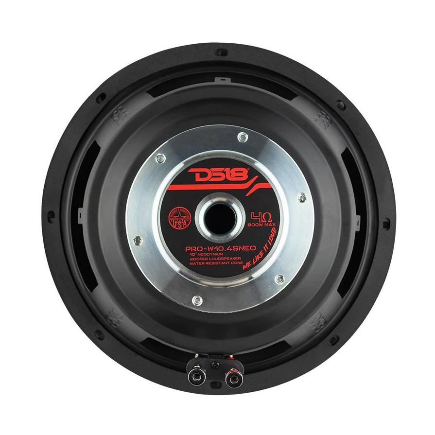 DS18 PRO-W10.4SNEO Woofer de medios graves de 10" con imán de neodimio y bobina móvil de 2,5" - 400 vatios Rms 4 ohmios SVC