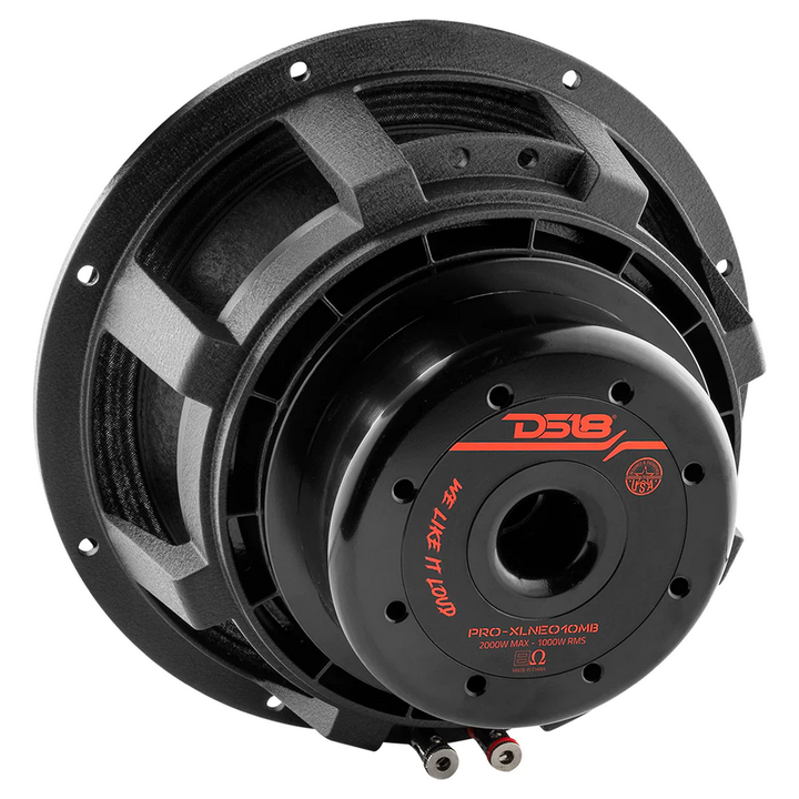 DS18 PRO-XLNEO10MB Altavoz de medios graves de 10" con tapa antipolvo clásica y bobina móvil de 4" - 1000 vatios Rms 8 ohmios