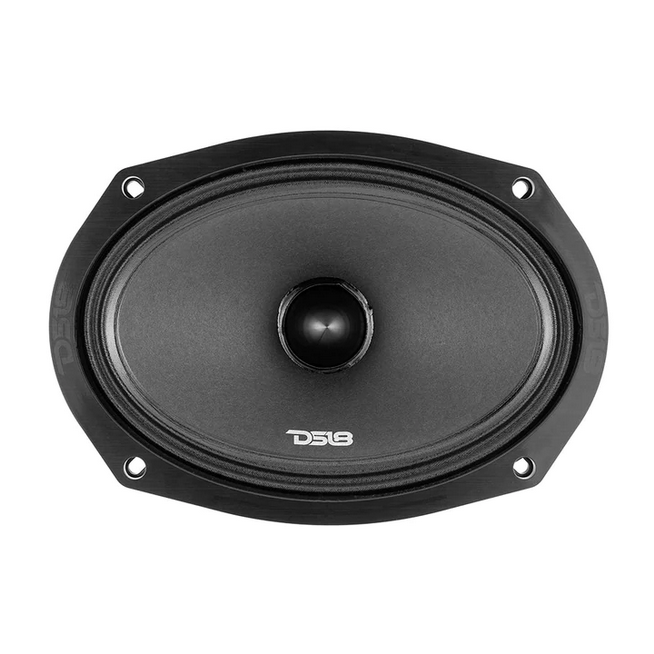 DS18 PRO-ZXI694BM Altavoz de rango medio de 6x9" con bala de aluminio negro y bobina móvil de 1,5" - 300 vatios Rms 4 ohmios