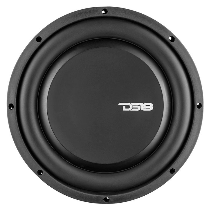 DS18 PSW10.4D Shallow Mount 10" Subwoofer with 2.5" Aluminum Voice Coil - 500 Watts Rms 4-ohm DVC