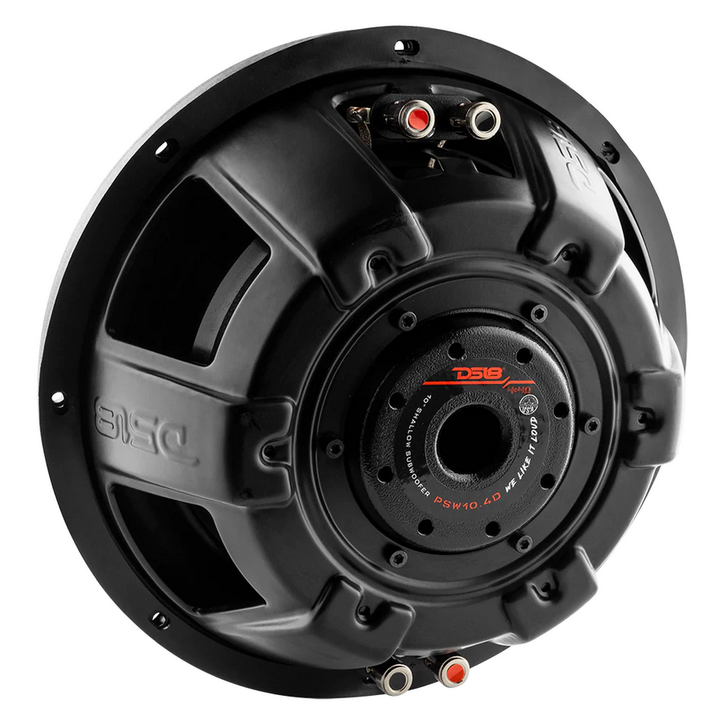 DS18 PSW10.4D Shallow Mount 10" Subwoofer - 500 Watts Rms 4-ohm DVC