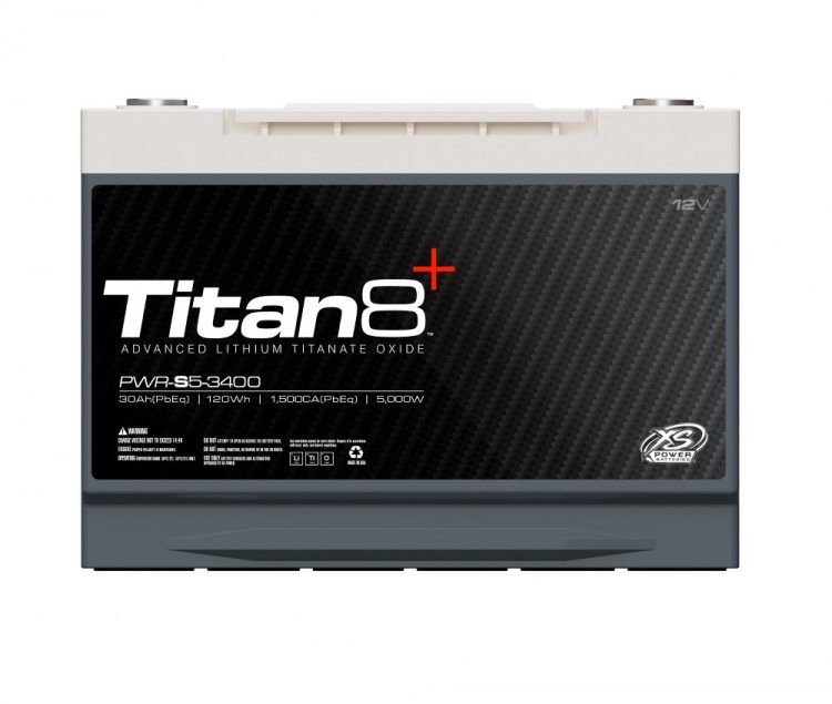XS Power PWR-S5-3400 12 Volt Titan8 LTO Lithium Battery - 5000 Watts Rms | 10Ah