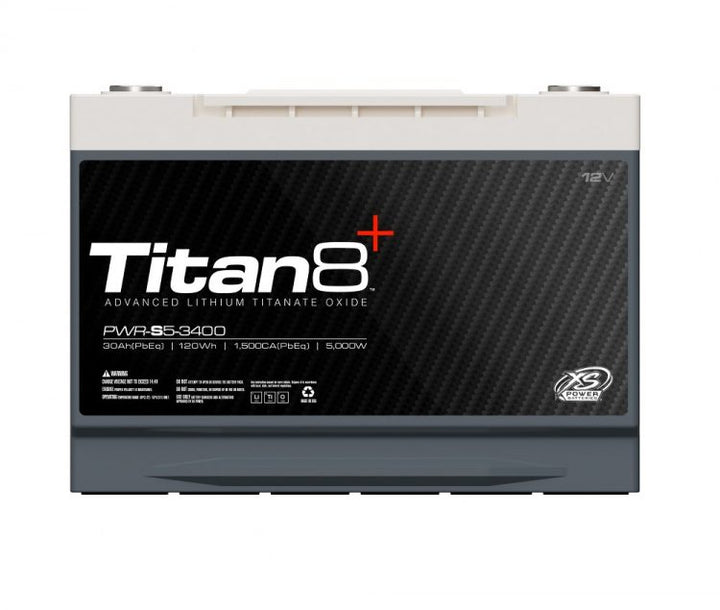 XS Power PWR-S5-3400 12 Volt Titan8 LTO Lithium Battery - 5000 Watts Rms | 10Ah