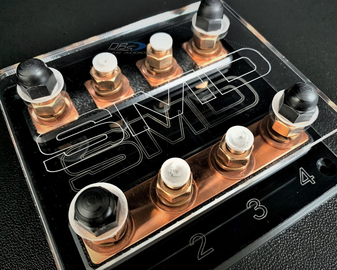 SMD Quad 4 Slot ANL Fuse Block with 100% Oxygen-free Copper Hardware and Clear Acrylic Cover - Made In the USA