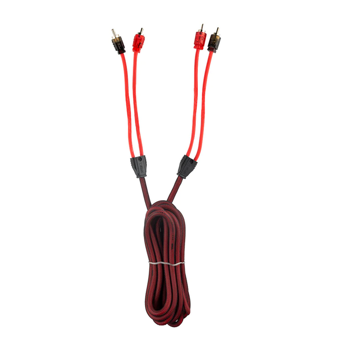 Cable Rca Ultra Flex DS18 R12 de 12 pies y 2 canales con funda de nailon, fabricado con alambre de cobre sin oxígeno