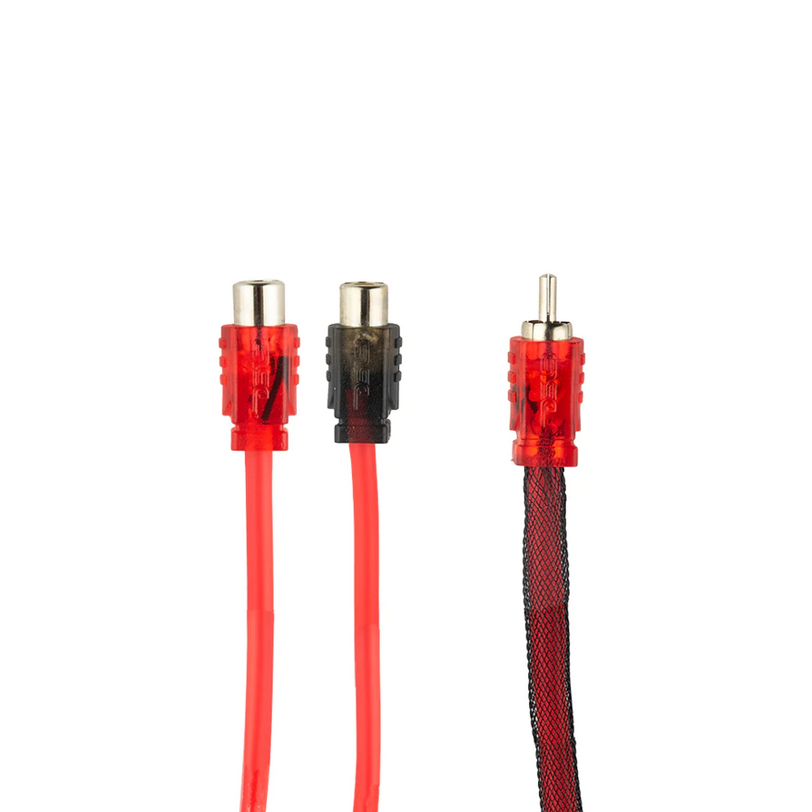 DS18 R1F2M Rca Splitter Adapter Cable with 1x Female In to 2x Male Out - Made with Oxygen-free Copper Wire