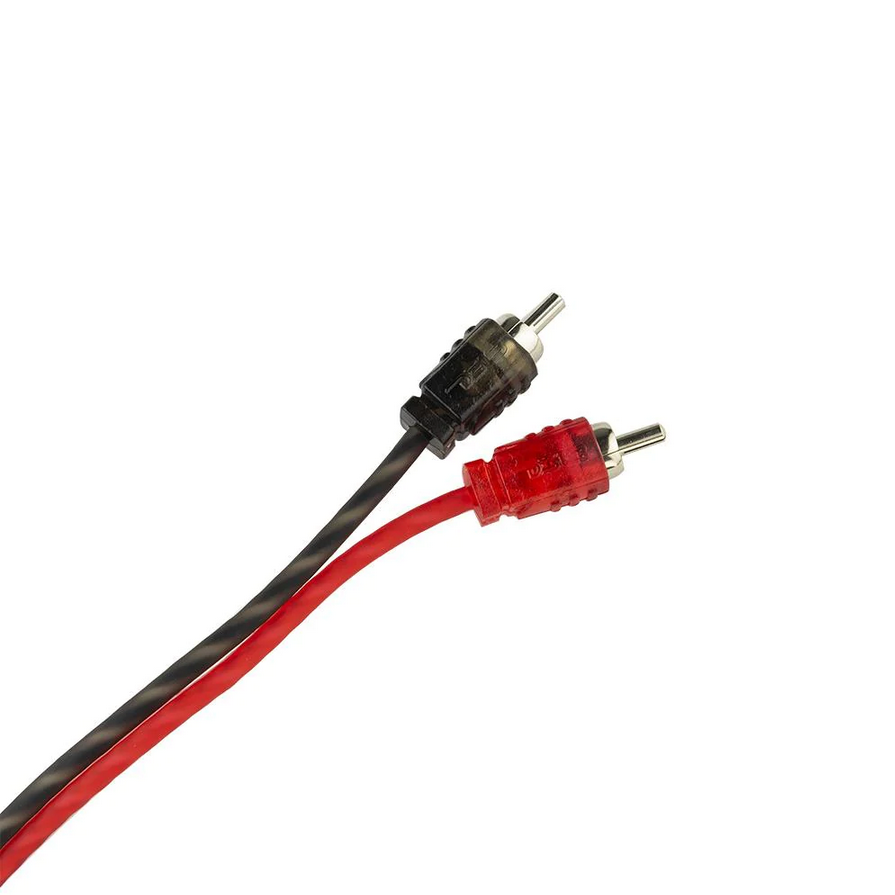 DS18 RCA-1FT Cable de señal de audio Rca de 1 pie - Interconexión trenzada ultraflexible de 2 canales