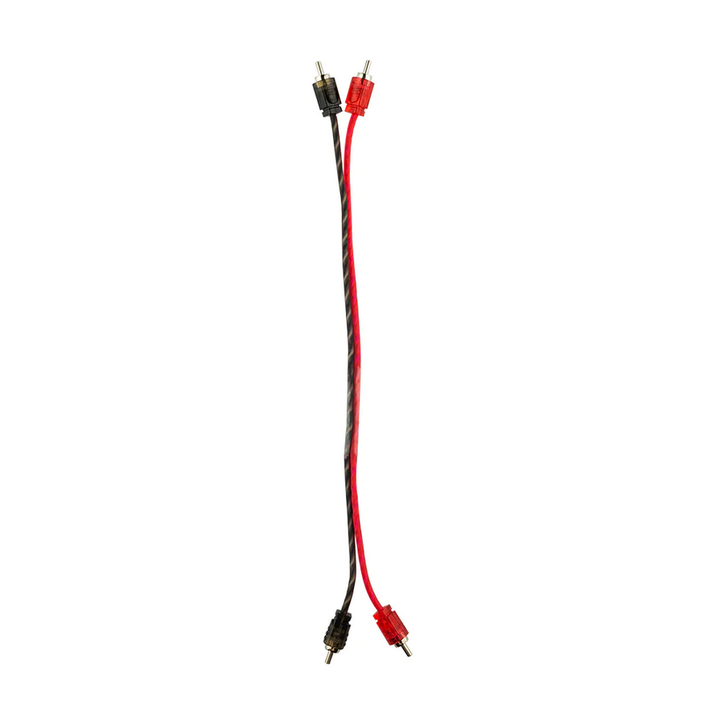 DS18 RCA-1FT Cable de señal de audio Rca de 1 pie - Interconexión trenzada ultraflexible de 2 canales