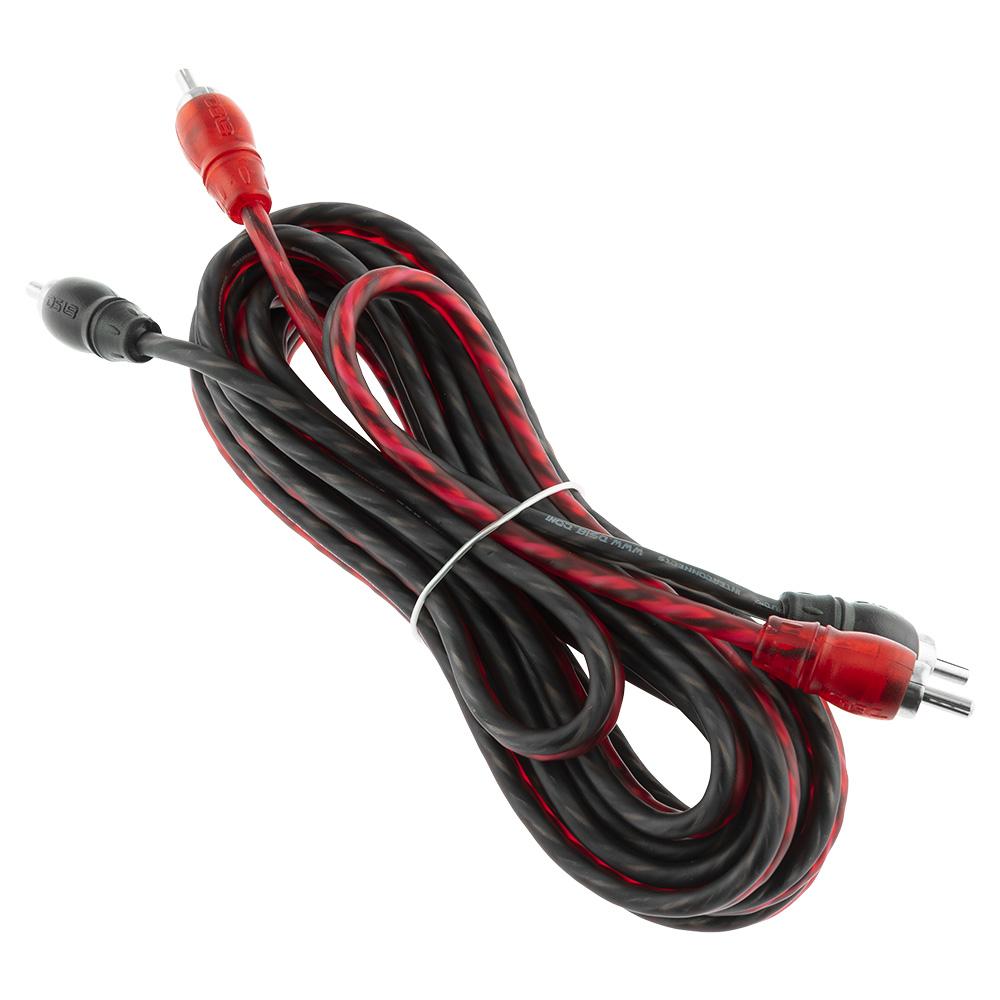 DS18 RCA-12FT Cable de señal de audio Rca de 12 pies - Interconexión trenzada ultraflexible de 2 canales