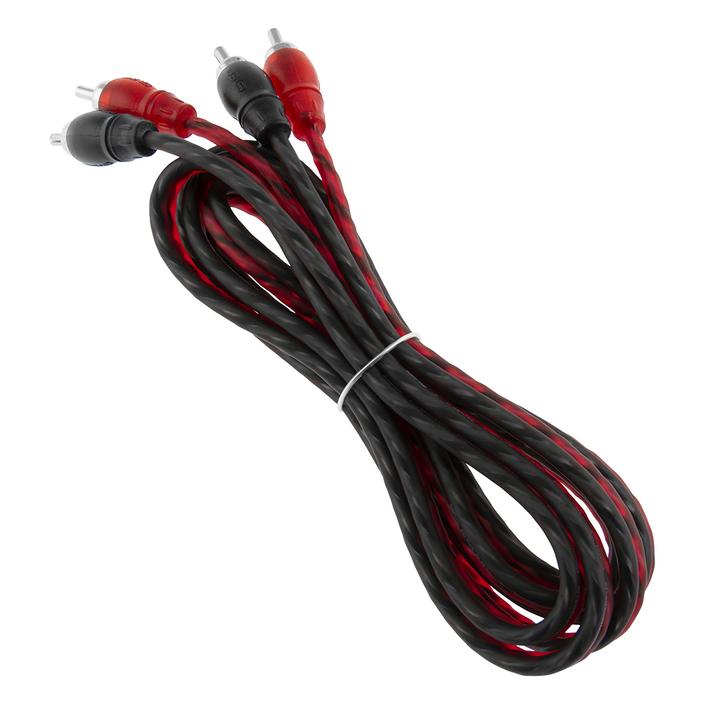 DS18 RCA-3FT Cable de señal de audio Rca de 3 pies - Interconexión trenzada ultraflexible de 2 canales