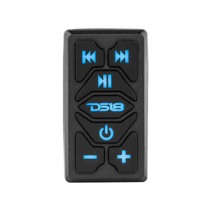 Interruptor basculante marino DS18 RKS-BT con transmisor Bluetooth, AUX, salida RCA, salida remota, IOS y Android