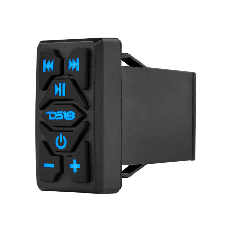 Interruptor basculante marino DS18 RKS-BT con transmisor Bluetooth, AUX, salida RCA, salida remota, IOS y Android
