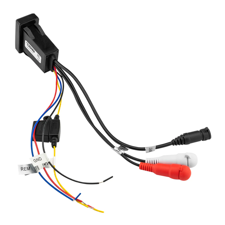 Interruptor basculante marino DS18 RKS-BT con transmisor Bluetooth, AUX, salida RCA, salida remota, IOS y Android