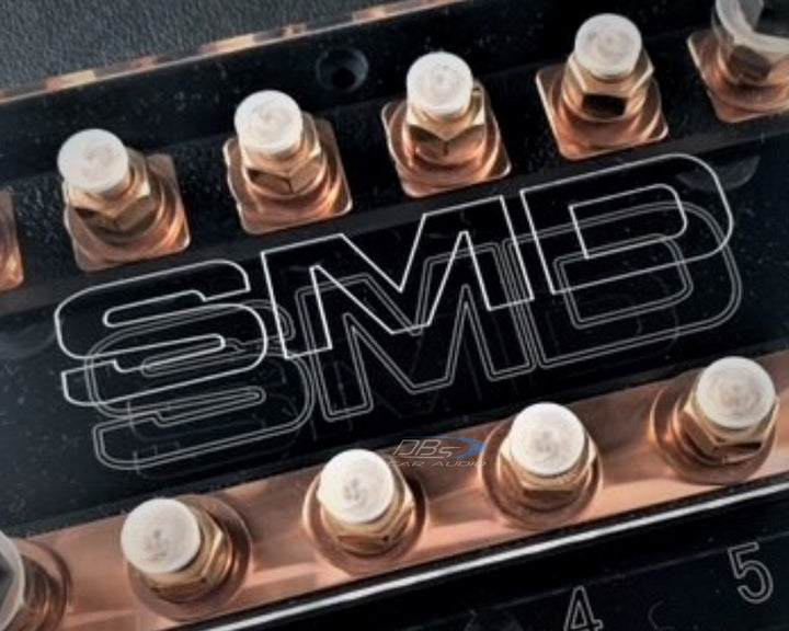 SMD Six 6 Slot ANL Fuse Block with 100% Oxygen-free Copper Hardware and Clear Acrylic Cover - Made In the USA
